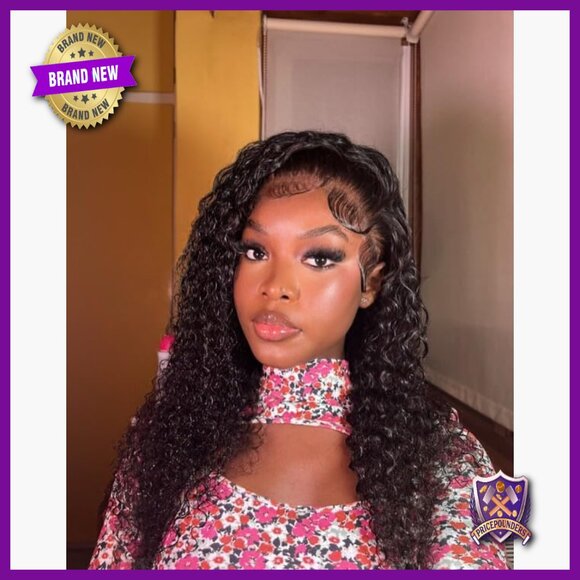 13x6 Lace Front Wig Human Hair Deep Wave 200% Density Glueless